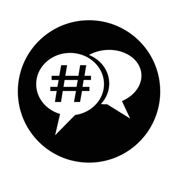 Ícone de mídia social Hashtag — Vetor de Stock