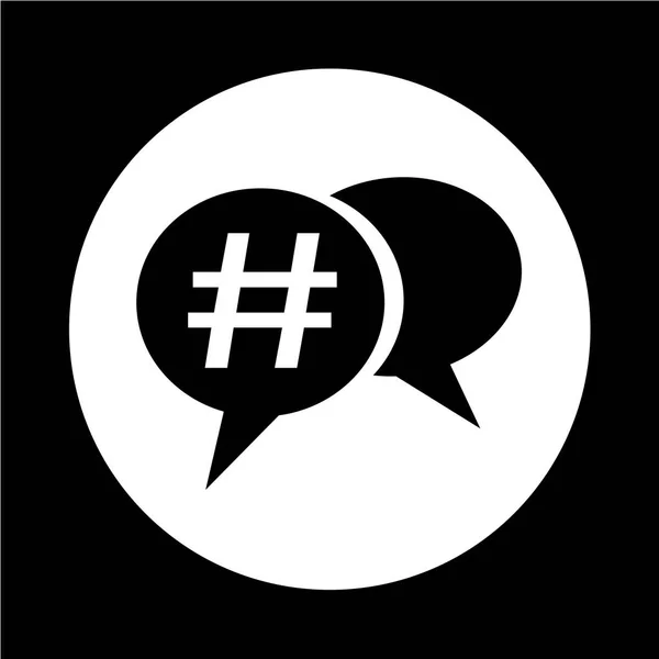 Hashtag Social-Media-Ikone — Stockvektor