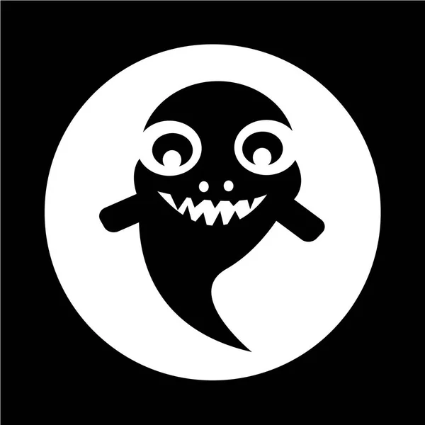 Fantasma icono de Halloween — Vector de stock
