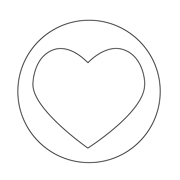 Black Heart Shape Outline Stencil Silhouette Drawing Love Symbol