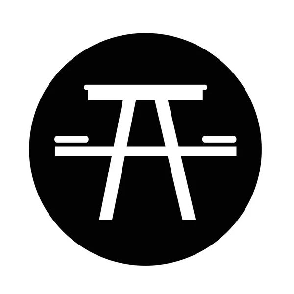 Icono de mesa camping — Vector de stock