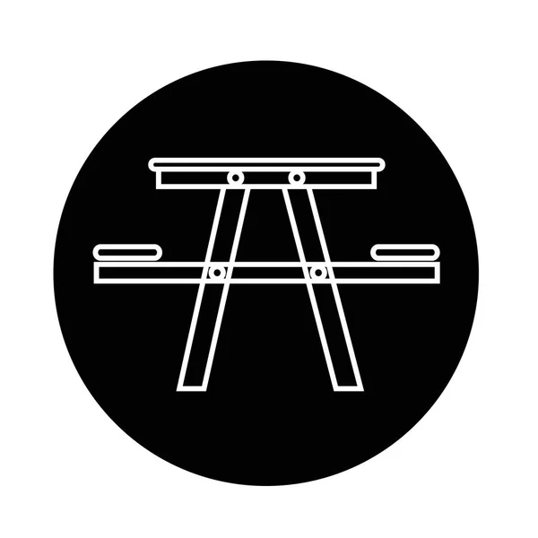 Camping table icon