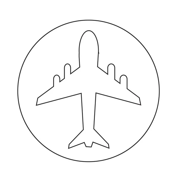 Icône abstraite avion — Image vectorielle