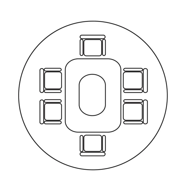 Conferencia Mesa de negocios Icono — Archivo Imágenes Vectoriales