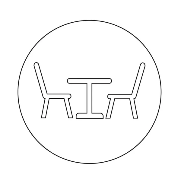 Mesa con sillas icono — Archivo Imágenes Vectoriales