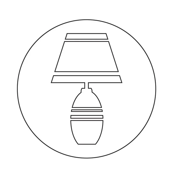 Hushållens lampa ikonen — Stock vektor