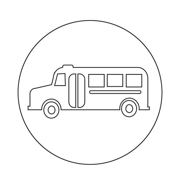 Icono del autobús escolar — Vector de stock