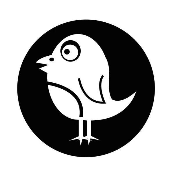 Icono de pájaro abstracto — Vector de stock