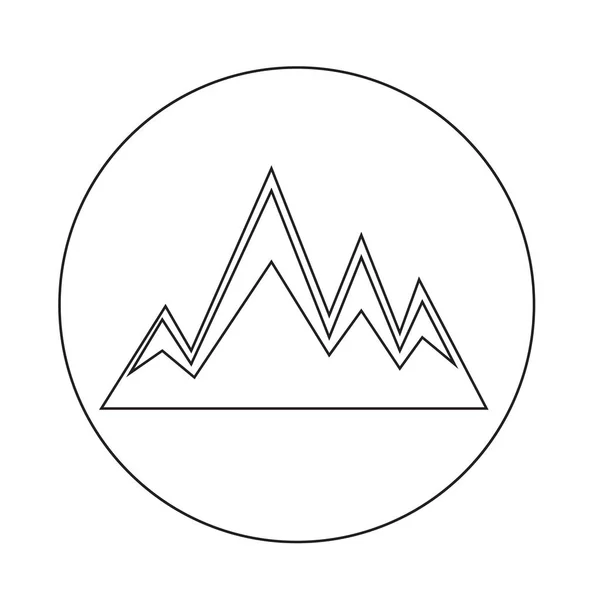 Abstracte bergen pictogram — Stockvector