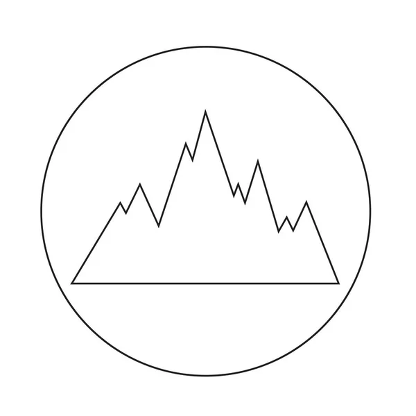 Icono de montañas abstractas — Vector de stock