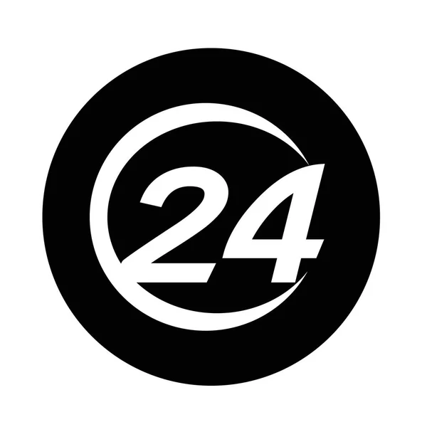 24 ore icona — Vettoriale Stock