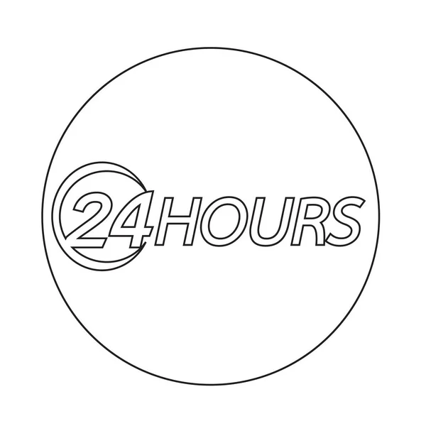 24 hours  icon — Stock Vector