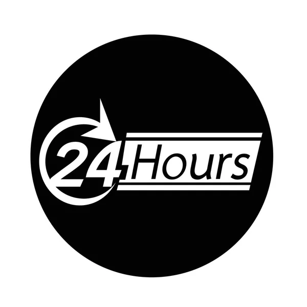 Ikona 24 hodin — Stockový vektor