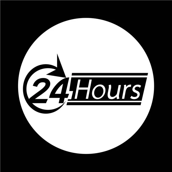 24 hours  icon — Stock Vector