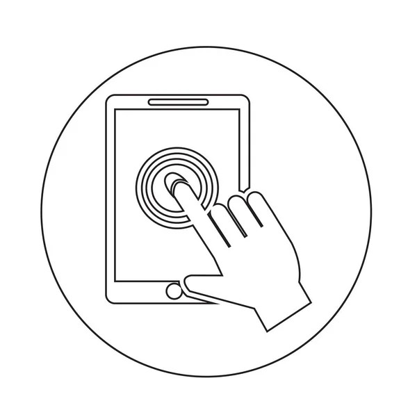Akıllı telefon dokunmatik ekran simgesi — Stok Vektör