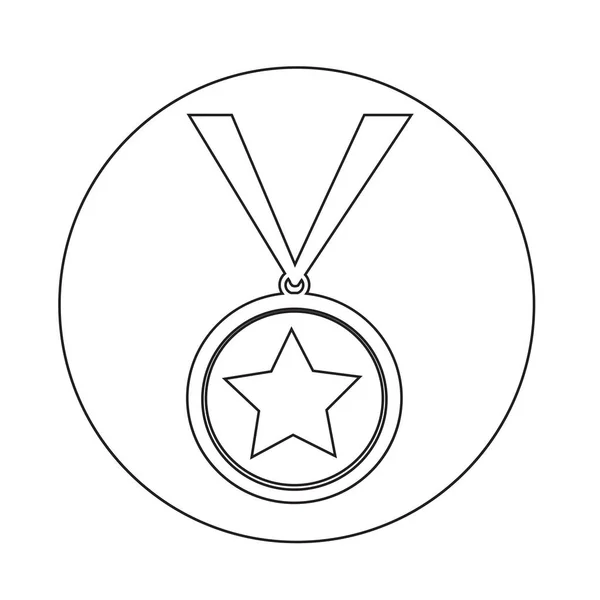 Ícone campeão medalha — Vetor de Stock