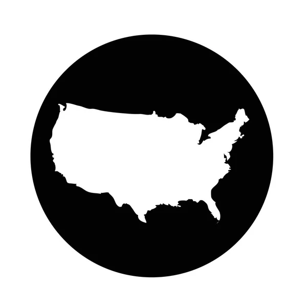 USA map icon — Stock Vector