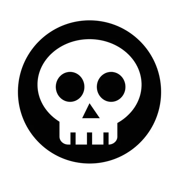 Abstrakcja czaszka kości ikona — Wektor stockowy
