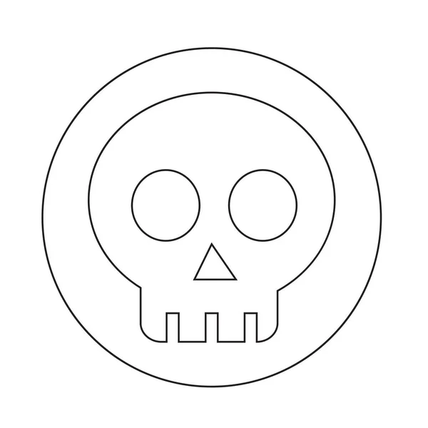 Abstrakcja czaszka kości ikona — Wektor stockowy