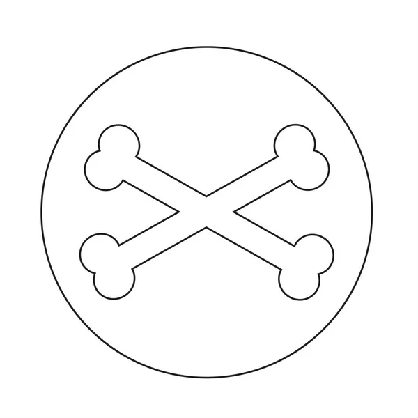 Abstraktes Knochensymbol — Stockvektor