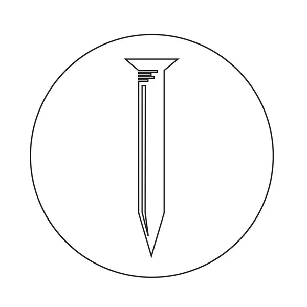 Ikonę streszczenie paznokci Metal — Wektor stockowy