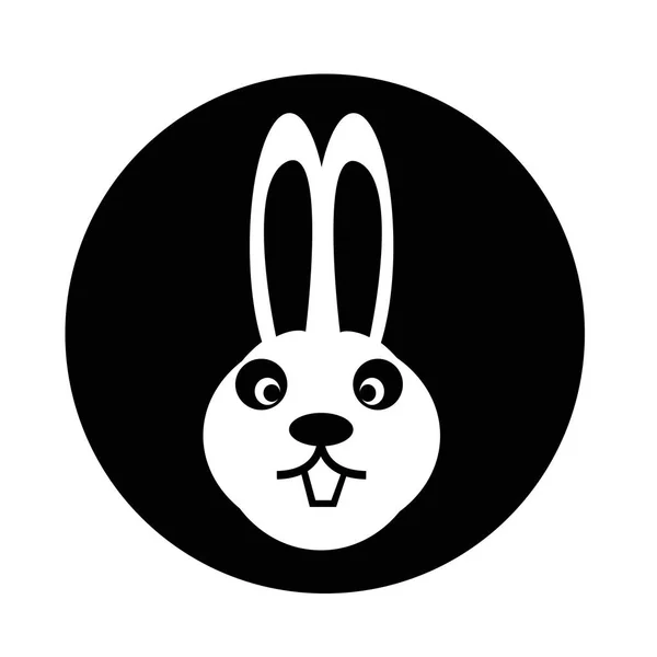 Bunny rabbit ikonen — Stock vektor