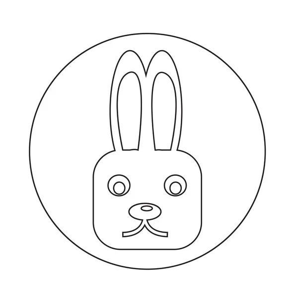 Bunny rabbit ikonen — Stock vektor