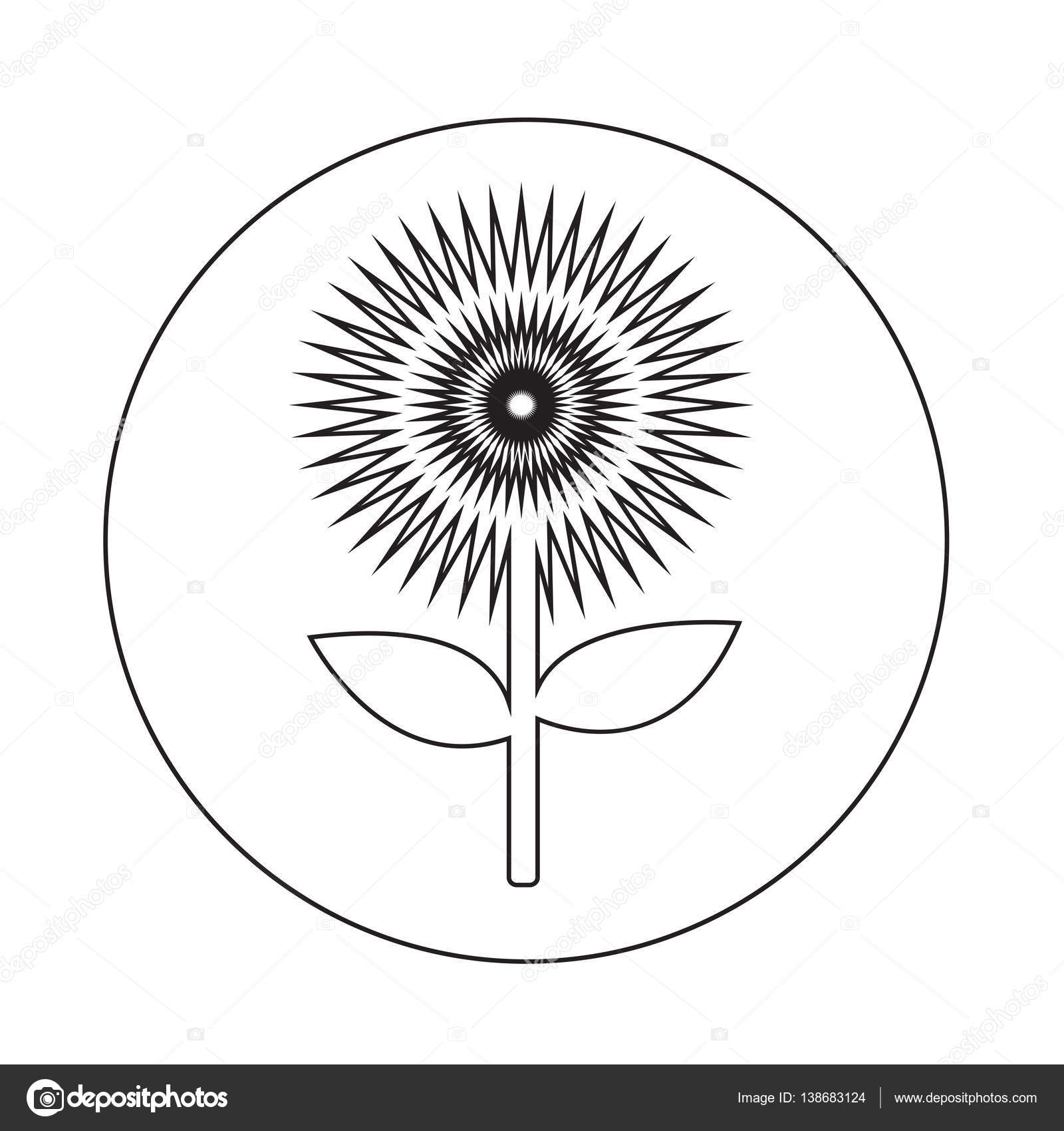 花のシンプルなアイコン ストックベクター C Porjai
