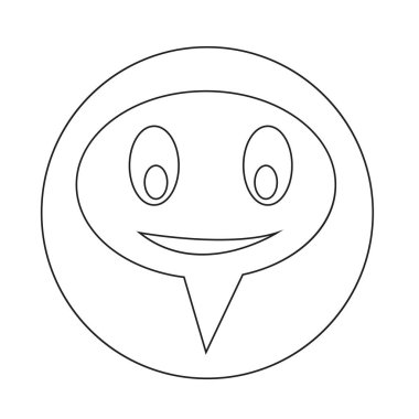 gülümseyen konuşma balonu simgesinin