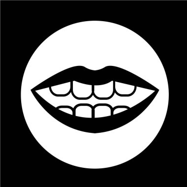 ağız basit simgesi