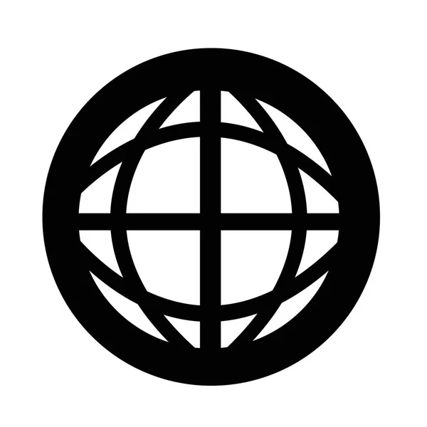 Globe icône simple — Image vectorielle