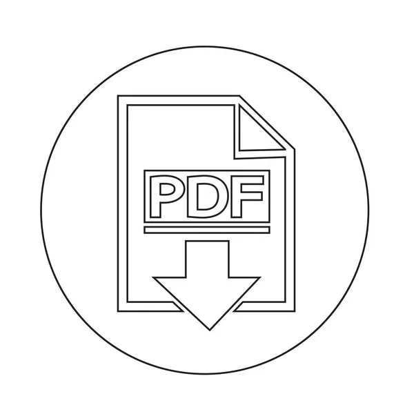 Ícone de download de PDF — Vetor de Stock