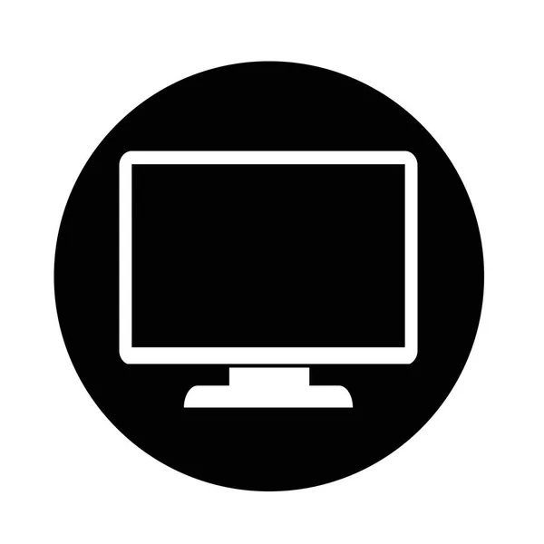 Eenvoudige pictogram van de monitor — Stockvector