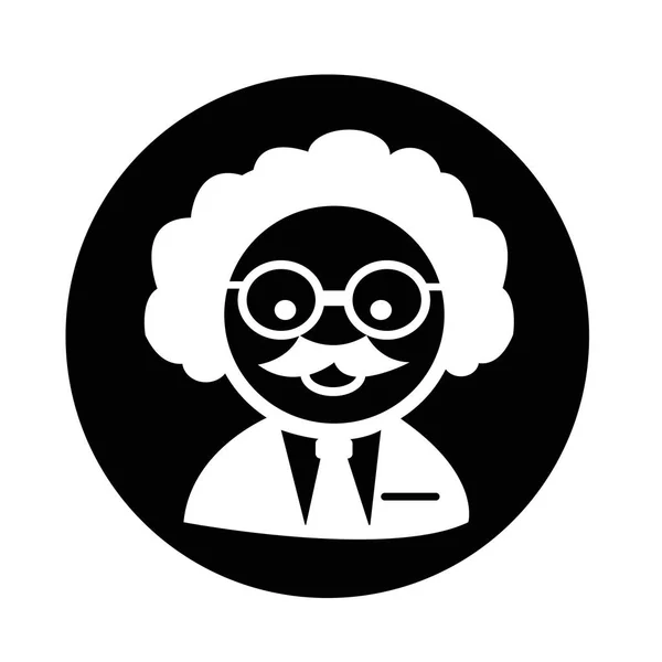 Ikone des Wissenschaftsprofessors — Stockvektor