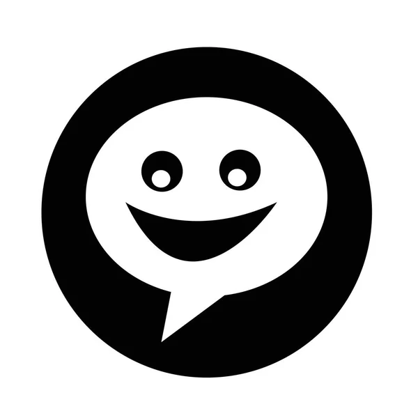 Icône de bulle de discours souriant — Image vectorielle