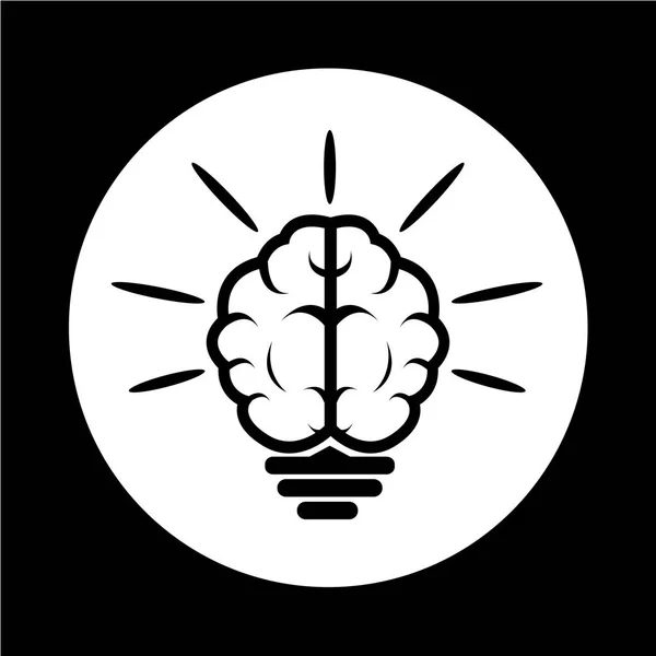 Cérebro ícone simples — Vetor de Stock