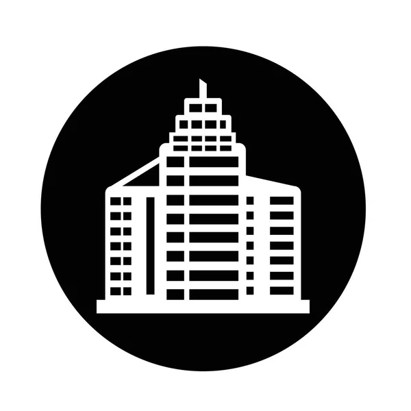 Edificio de oficinas icono — Vector de stock