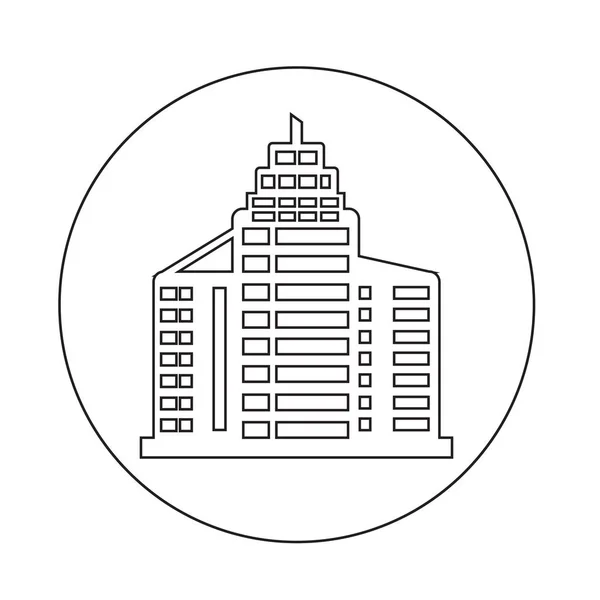 Ikona kancelářské budovy — Stockový vektor