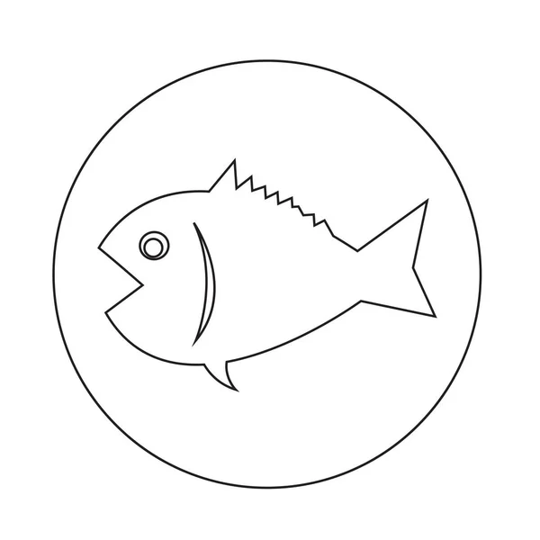 Fisch einfaches Symbol — Stockvektor