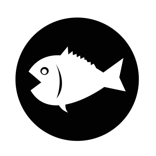 Pesce icona semplice — Vettoriale Stock