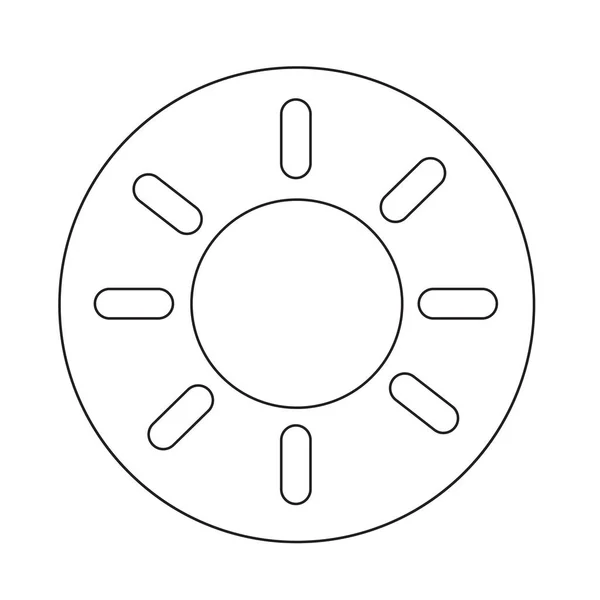 Sol icono simple — Archivo Imágenes Vectoriales