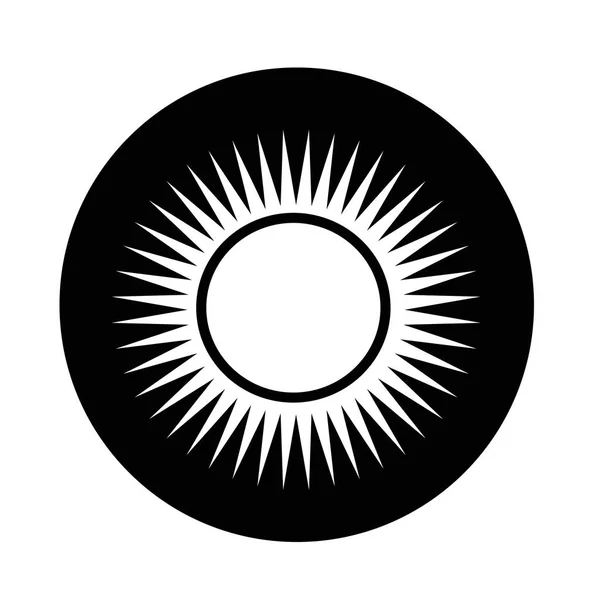 Jednoduchý ikona Sun — Stockový vektor