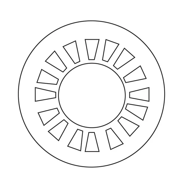 Zon eenvoudige pictogram — Stockvector