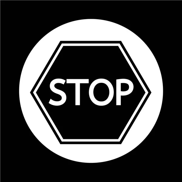 Stop Sign Icon — Stock Vector