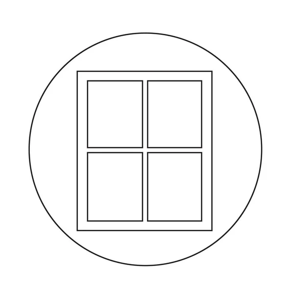 Ventana icono simple — Vector de stock