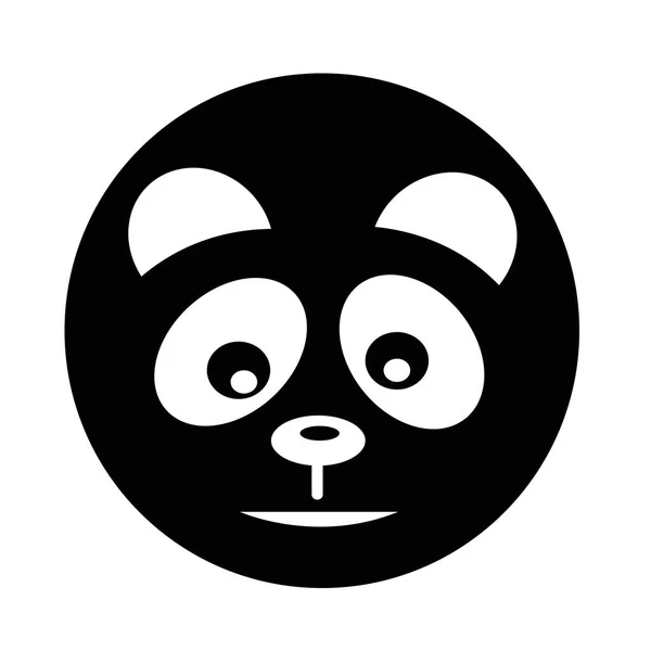 Icono cara de panda — Vector de stock