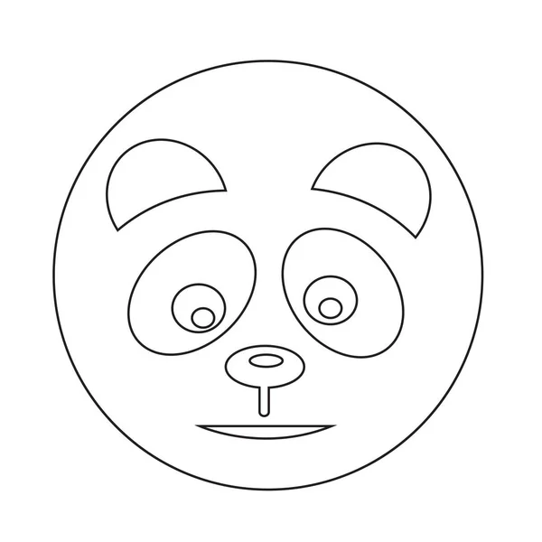 パンダの顔アイコン — ストックベクタ