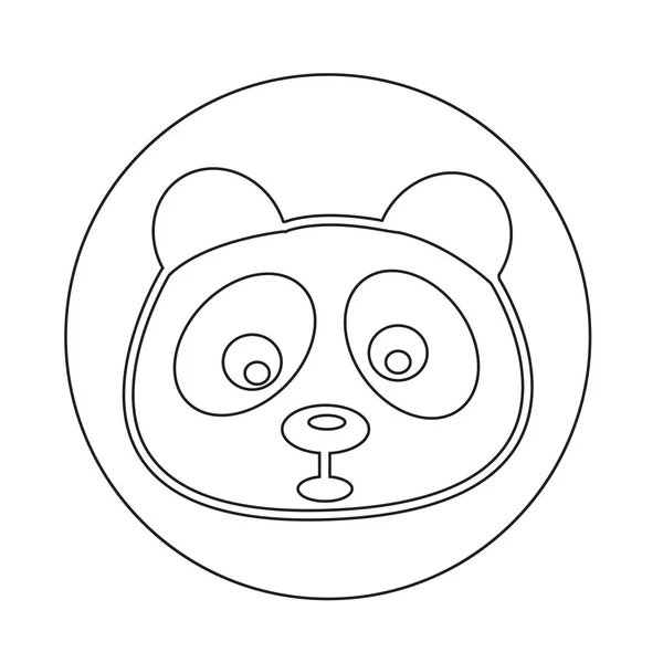 Icono cara de panda — Vector de stock