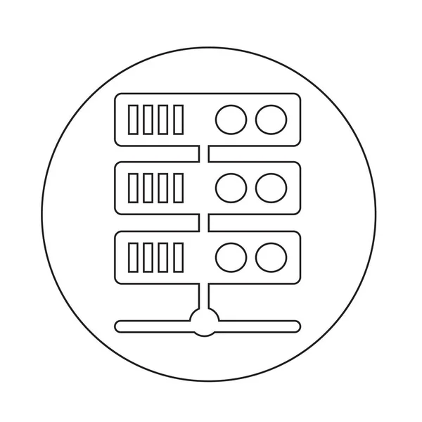 Icône de serveur informatique — Image vectorielle