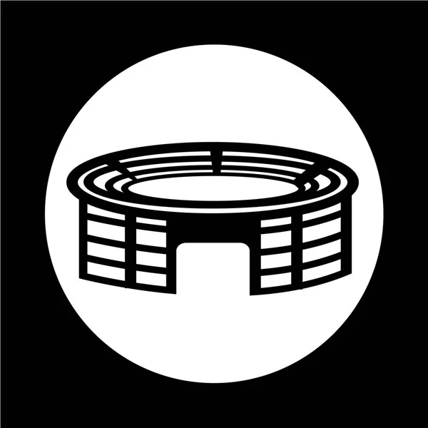 Stadion eenvoudige pictogram — Stockvector
